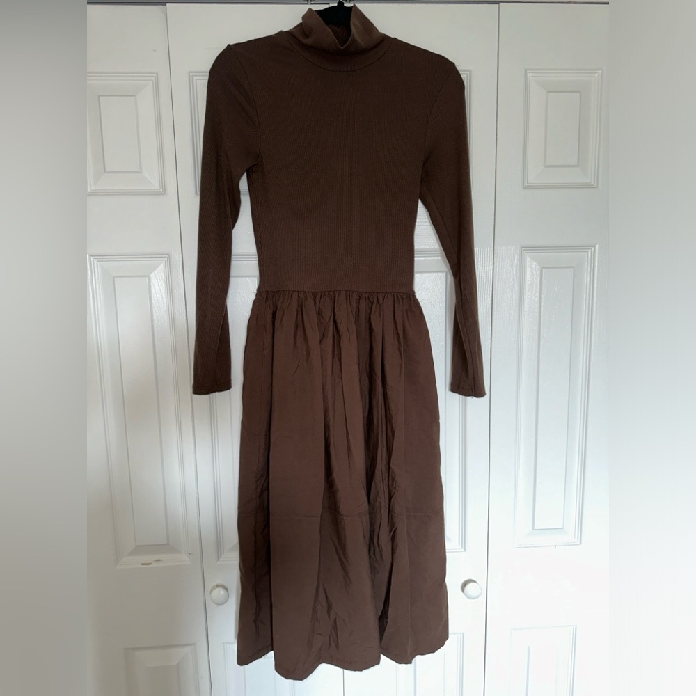 Zara brown midi dress
